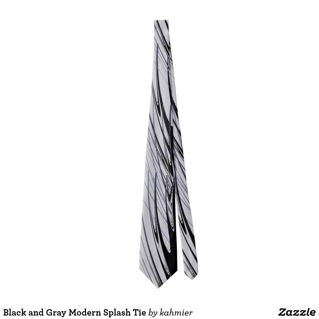 Black and Gray Modern Splash Tie