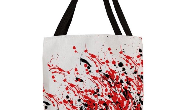 Drip & Splash Art Polyester Tote Bag  