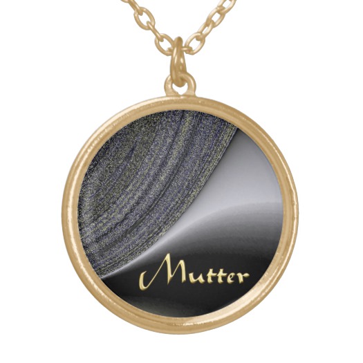 Mutter Abstract Black and Gold Design Necklace