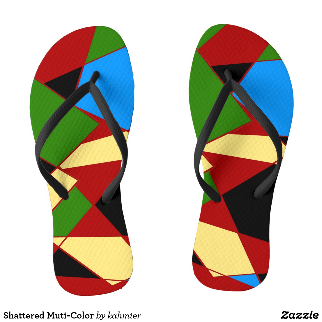 Shattered Muti-Color Flip Flops