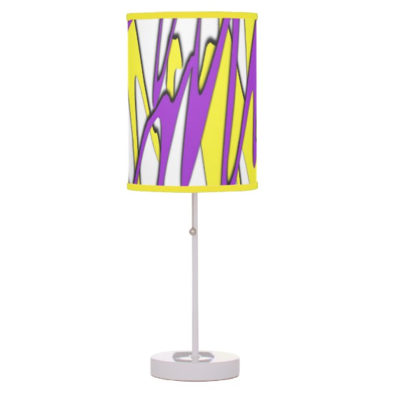 Squiggly Yellow and Purple Combo Desk Lamp