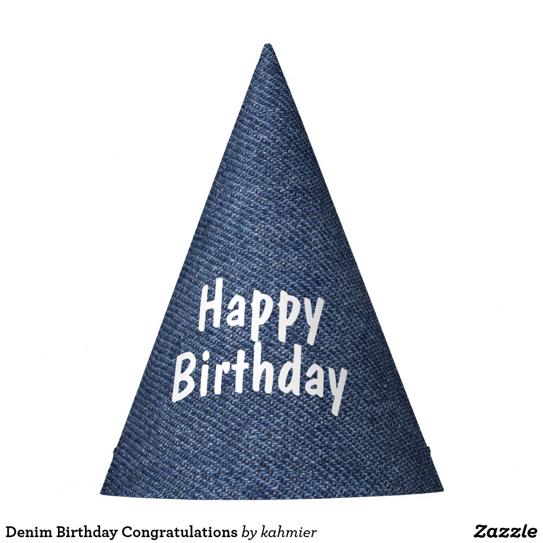 Denim Birthday Congratulations Party Hat
