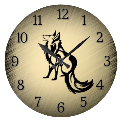 The Fox Large Clock