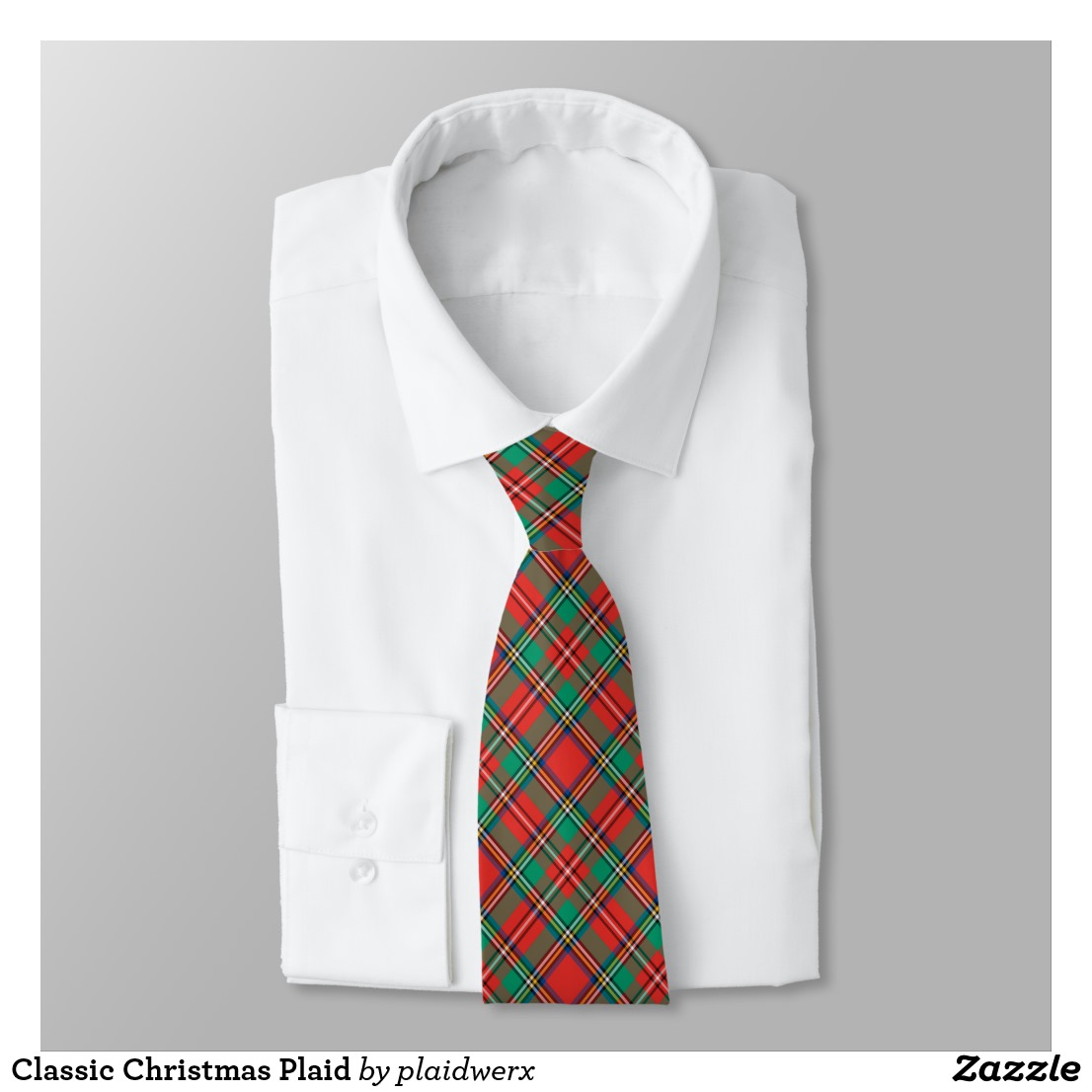 Classic Christmas Plaid Neck Tie