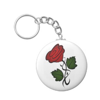 Red Rose Kiss kash002 Keychain