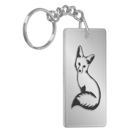 Silver Fox Keychain
