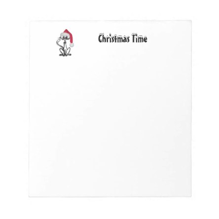Christmas Time Cat Notepad