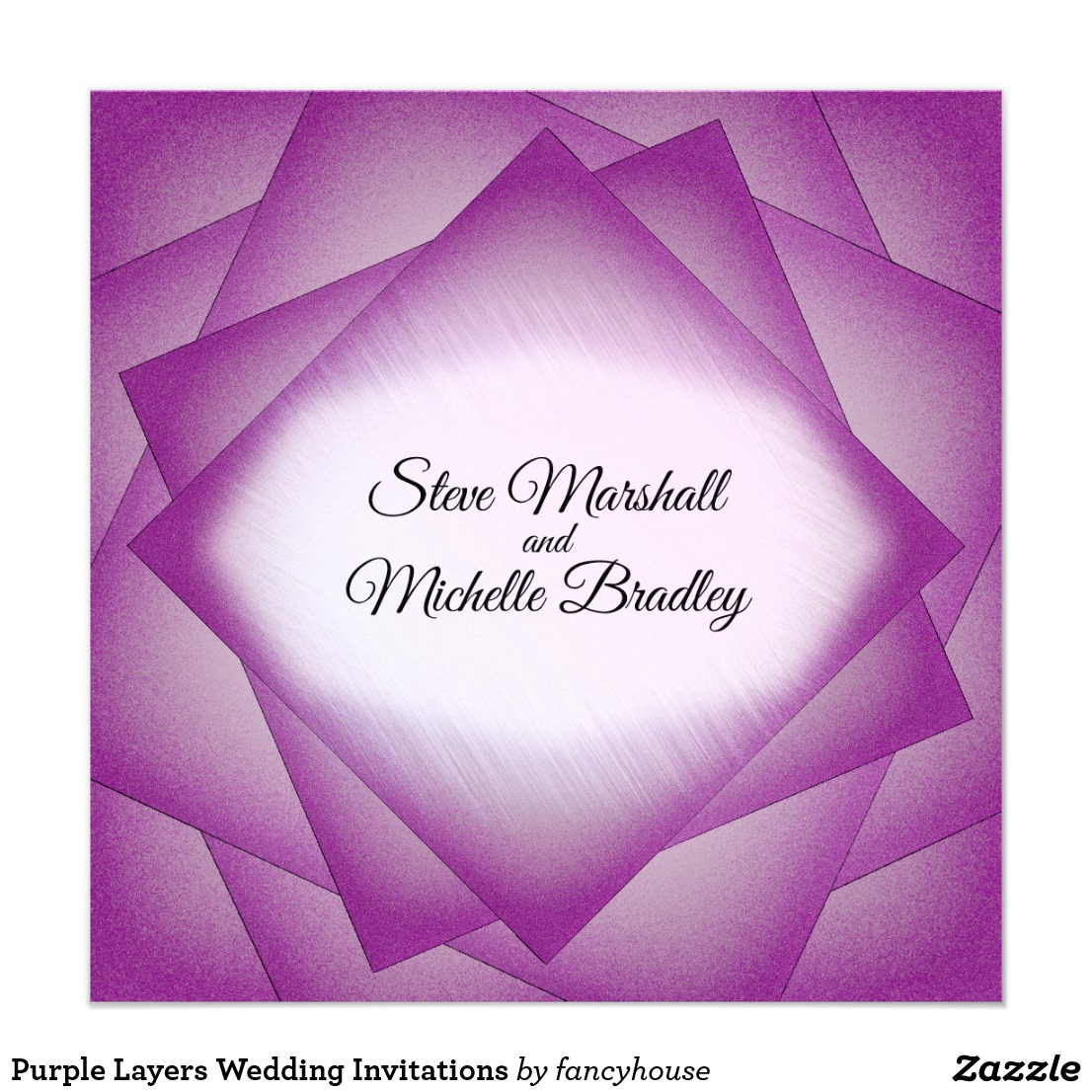 Purple Layers Wedding Invitations