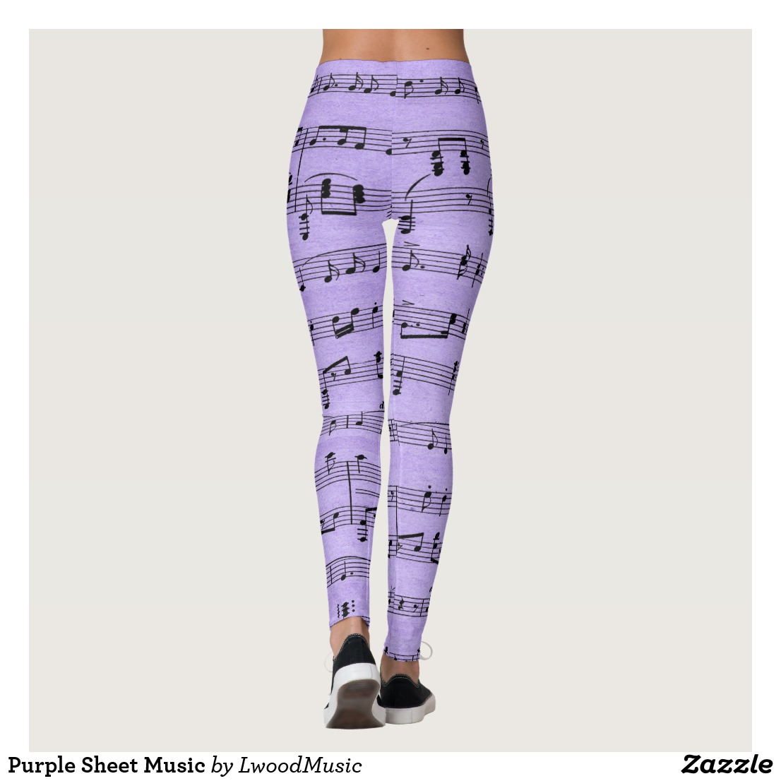 Purple Sheet Music Leggings
