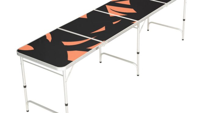 Contemporary Art Orange / Black Beer Pong Table | Zazzle.com