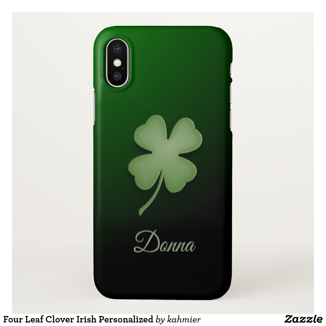 Four Leaf Clover Irish Personalized iPhone Case