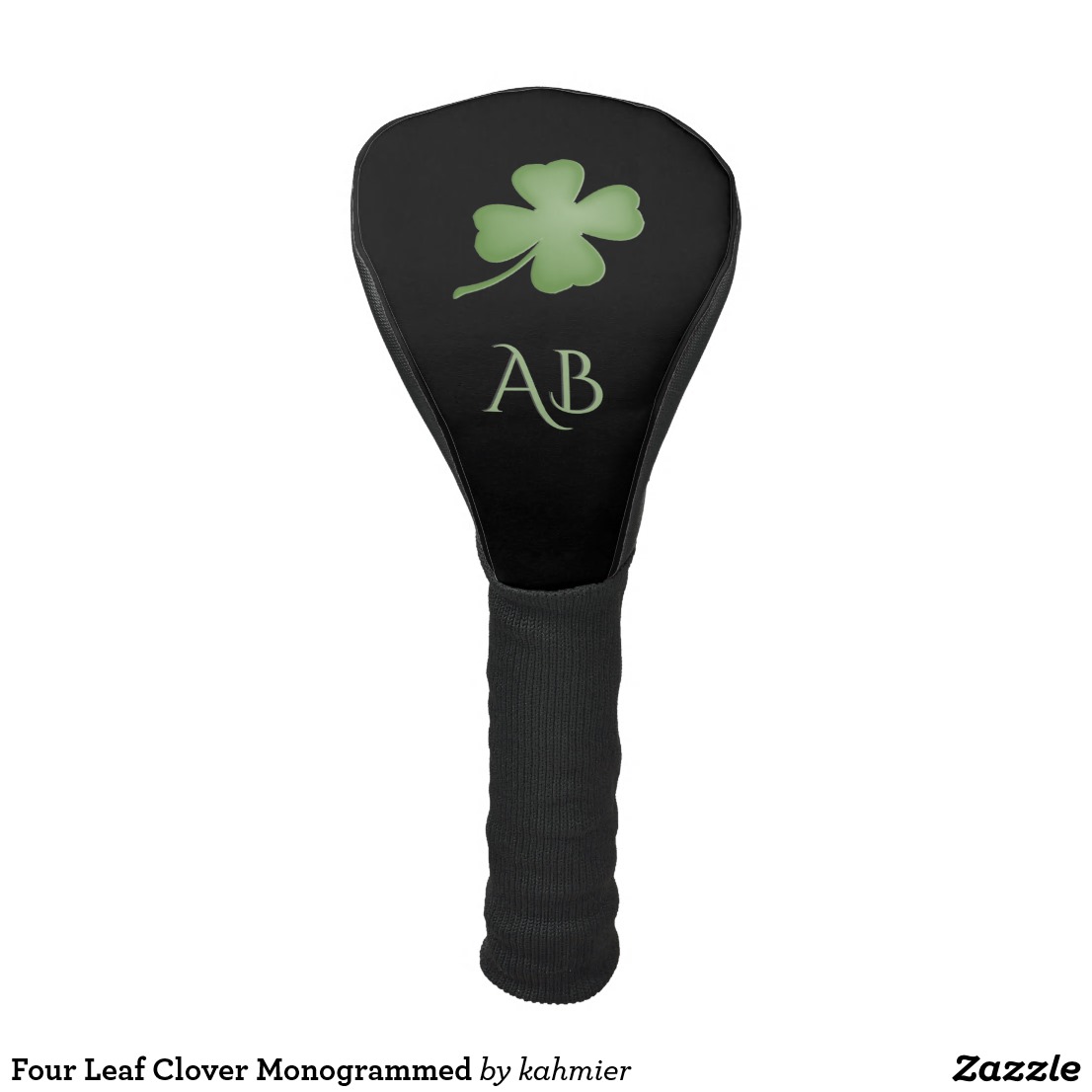 Four Leaf Clover Monogrammed Golf Head Cover
