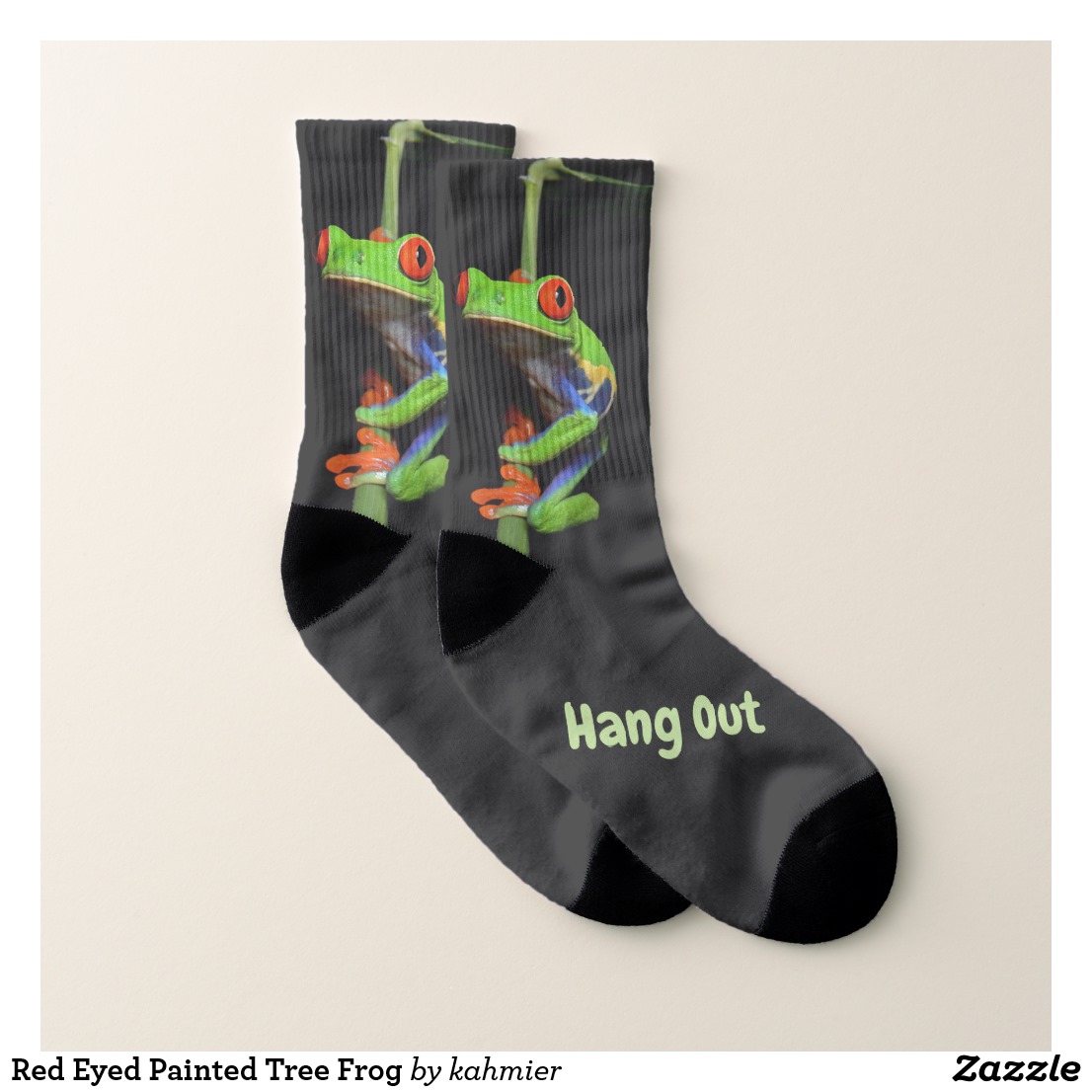 Red Eyed Painted Tree Frog Socks