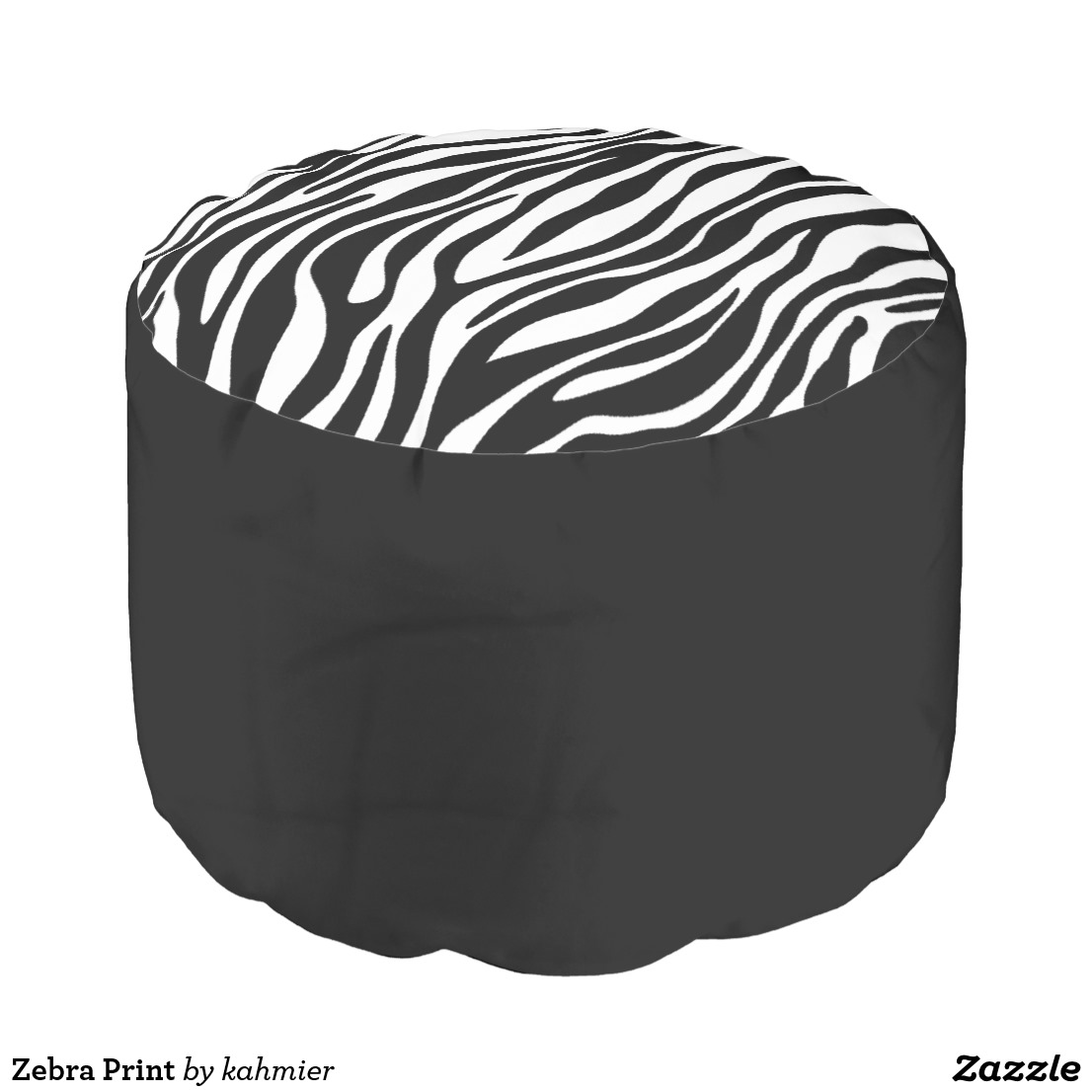 Zebra Print Pouf