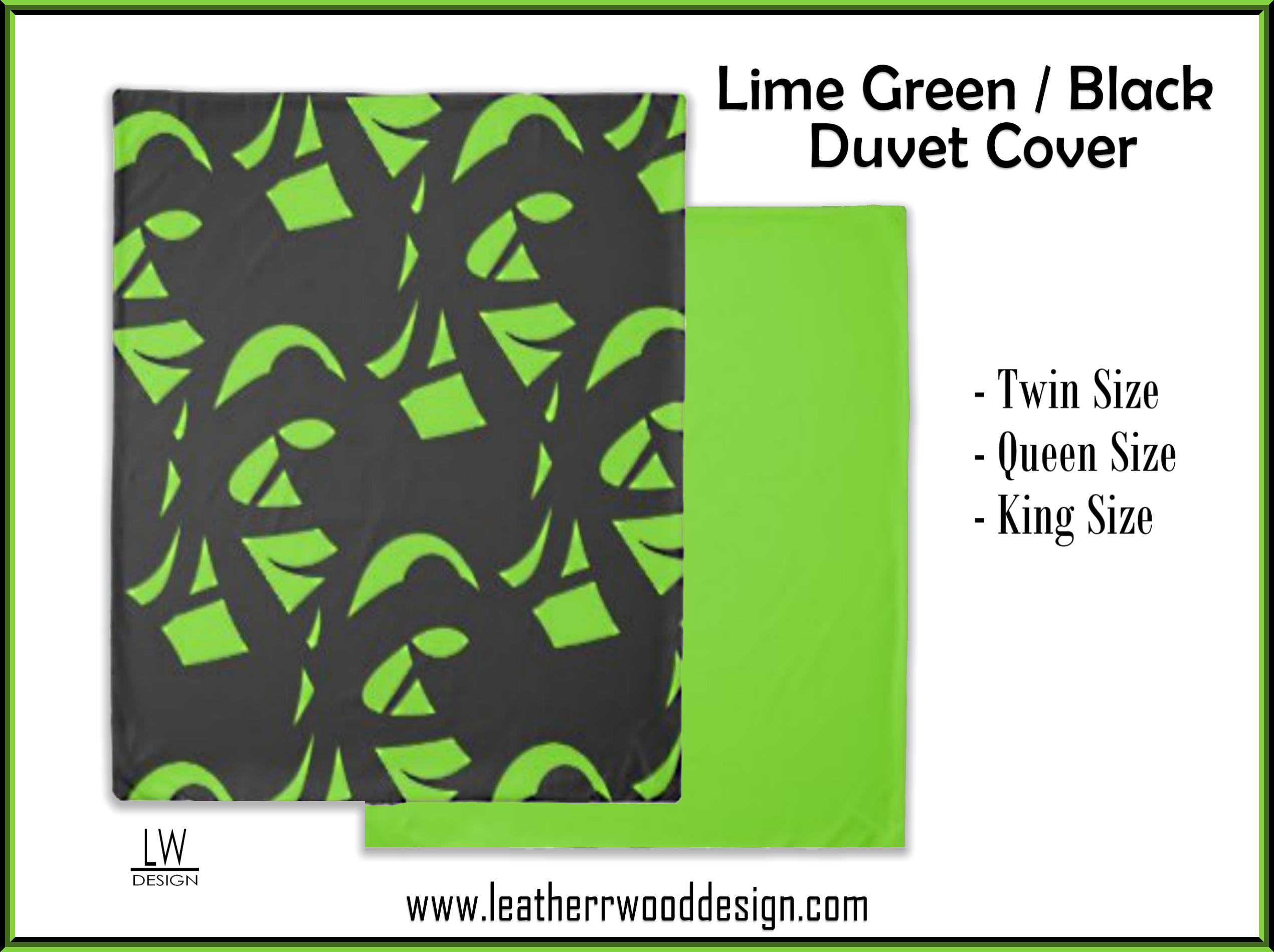 Contemporary Art Green Black Duvet Cover New Ideas Items
