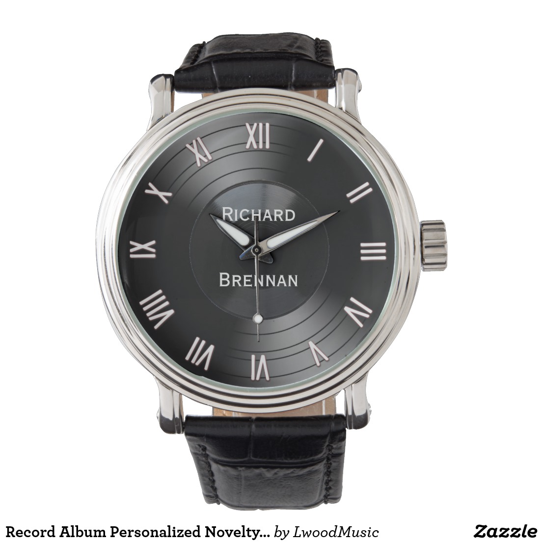 Record Album Personalized Novelty Roman Numerals Watch