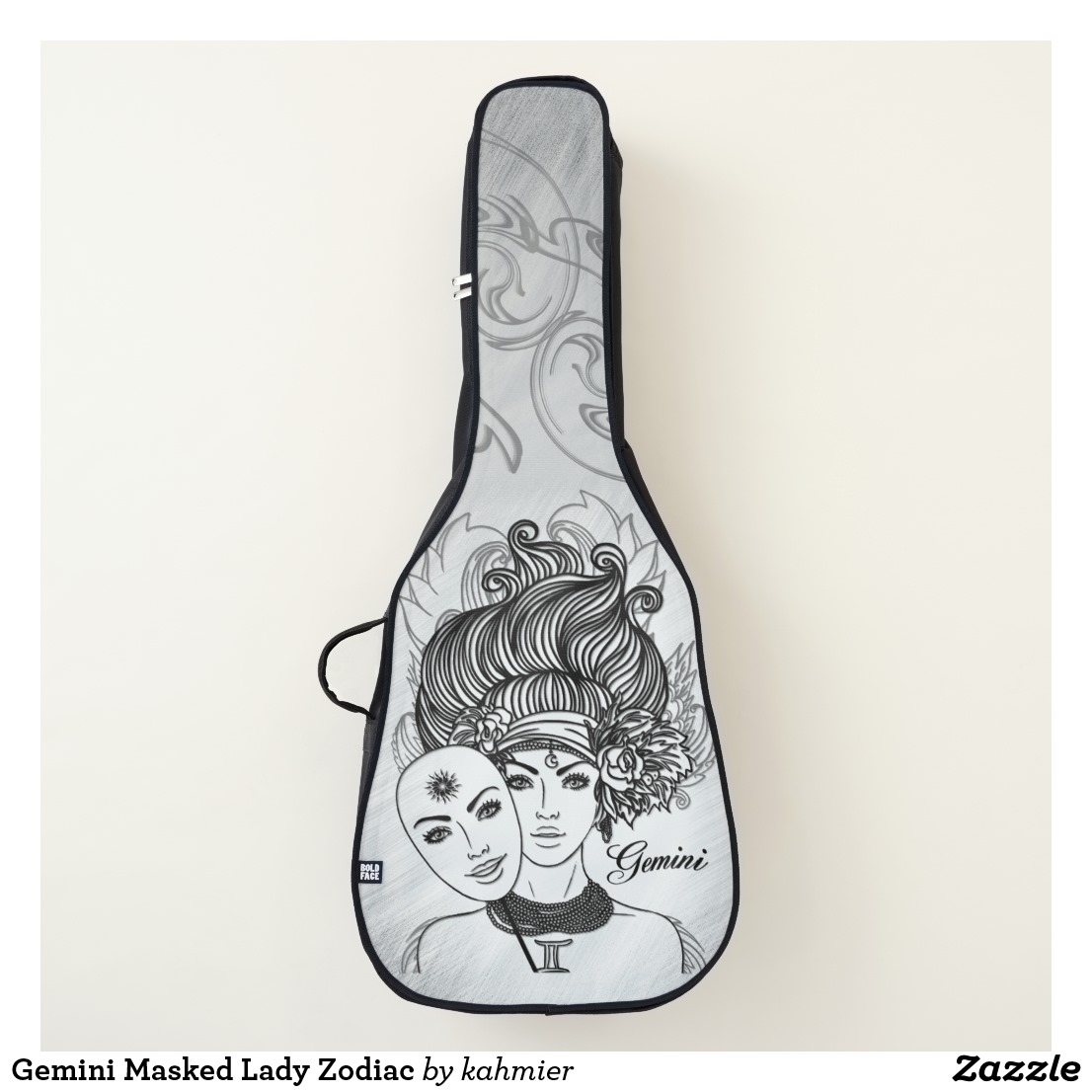 Gemini Masked Lady Zodiac Guitar Case