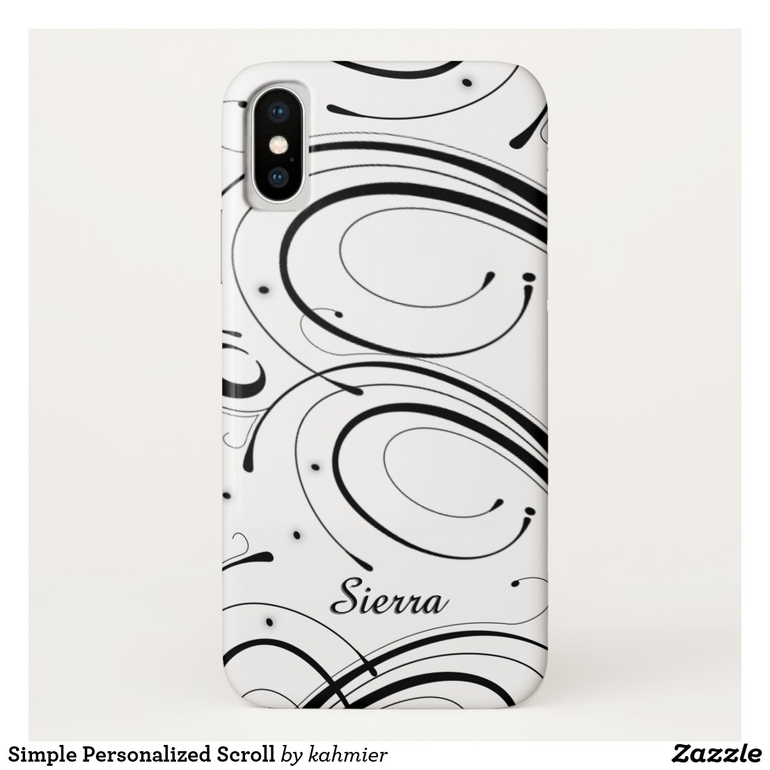Simple Personalized Scroll Case-Mate iPhone Case