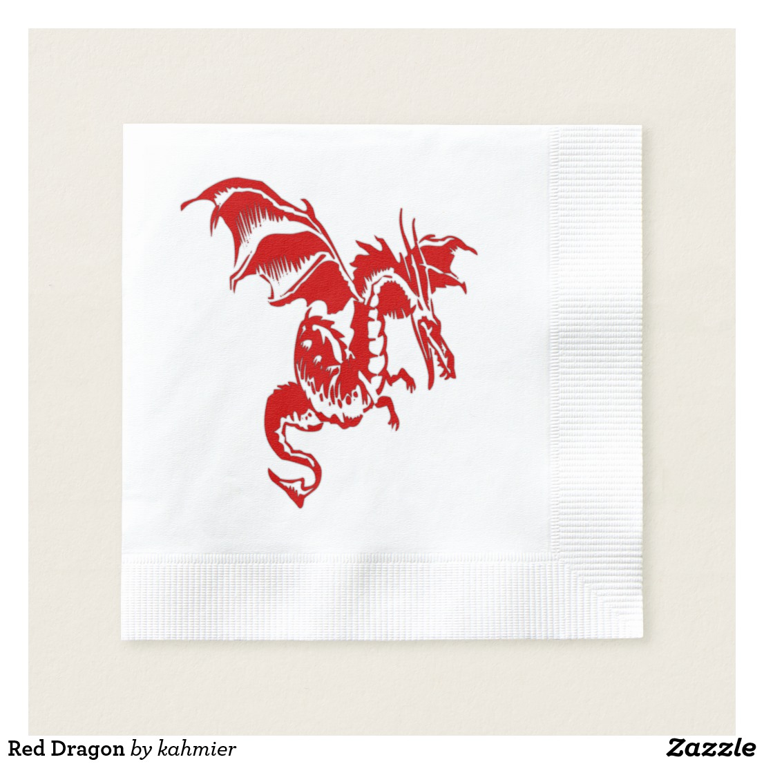 Red Dragon Paper Napkin