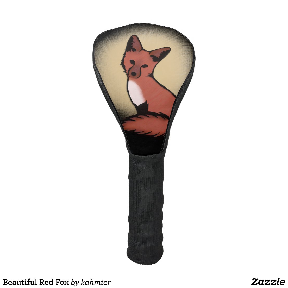 Beautiful Red Fox Golf Head Cover