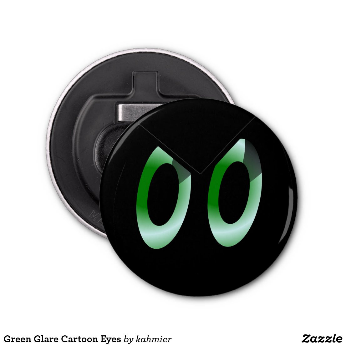 Green Glare Cartoon Eyes Bottle Opener