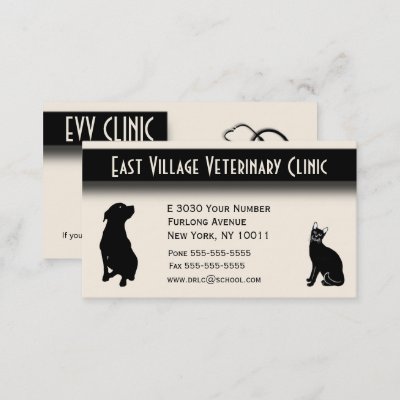 Veterinary Clinic Appointment Area on Back